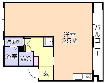 ﾓﾝﾄｼｭﾀｰﾑ荘島（104） 間取り図画像