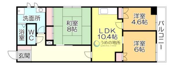 ﾘﾊﾞｰｺｰﾎﾟ（301） 間取り図画像