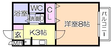 ｶﾄﾙｾ（103） 間取り図画像