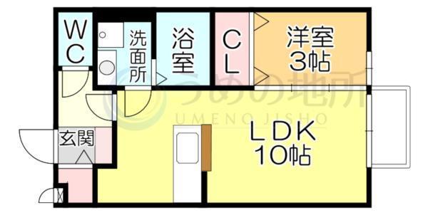 ｸﾞﾛﾜｰﾙ東合川（206） 間取り図画像