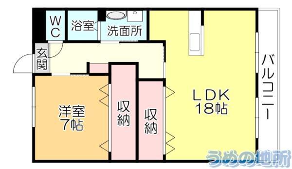ｻﾝﾋﾙｽﾞ花畑（203） 間取り図画像