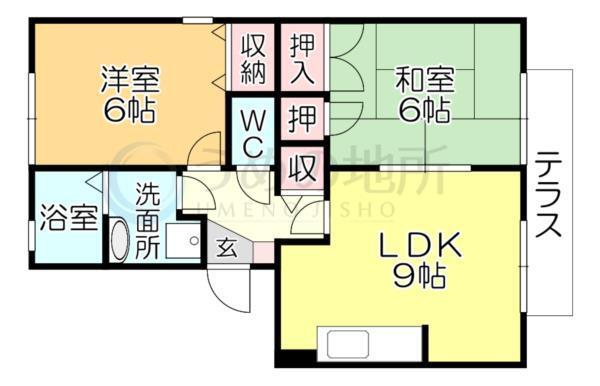 ﾊｲｶﾑ-ﾙ山本A（101） 間取り図画像