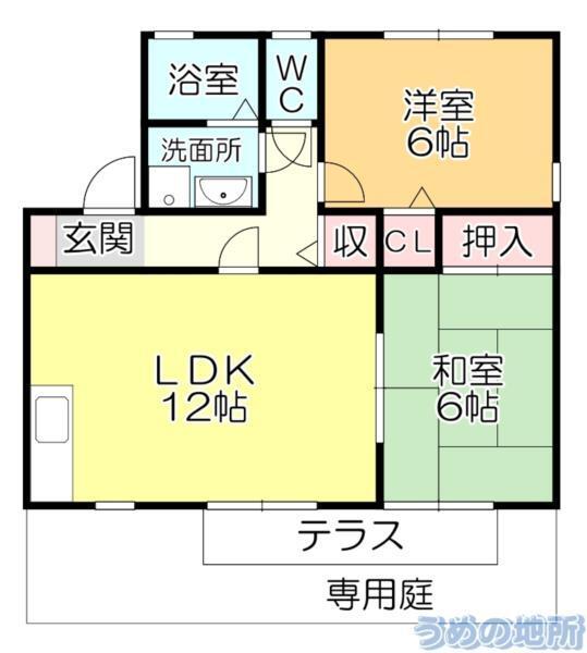 ｾｼﾞｭ-ﾙｸﾚｽﾄB棟（103） 間取り図画像