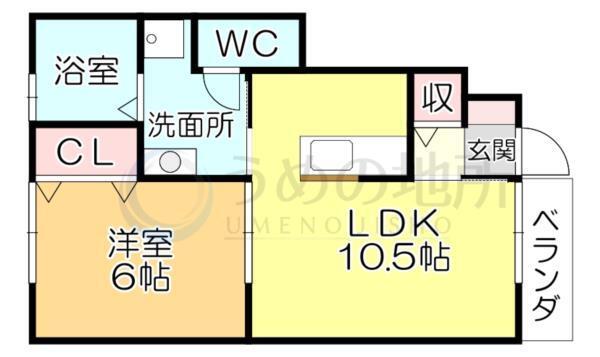ｸﾞﾗﾝ･ﾌﾞﾙｰ（102） 間取り図画像