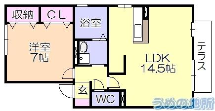 ﾘﾋﾞﾝｸﾞﾀｳﾝ江戸屋敷E棟（113） 間取り図画像