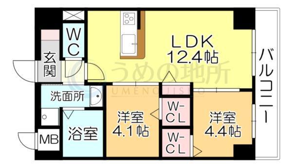Mys　Casetta　Kurume（905） 間取り図画像