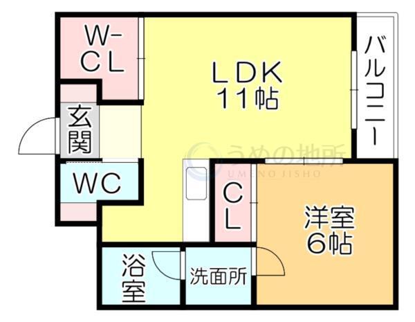すかる梅満（702） 間取り図画像