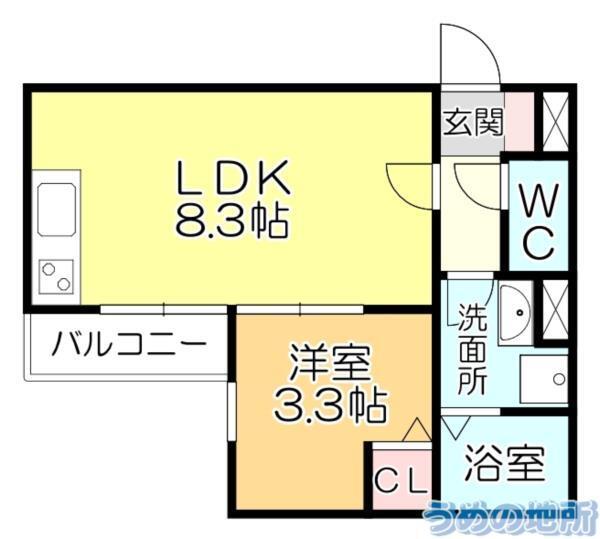 ﾍﾞﾙﾓ（202） 間取り図画像