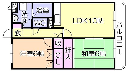 ｺﾝﾌｫ-ﾄ21（208） 間取り図画像