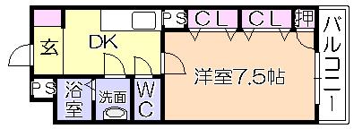 ﾊﾋﾞﾀｯﾄ351（107） 間取り図画像