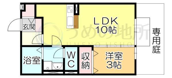 ﾙﾓﾝ櫛原（102） 間取り図画像