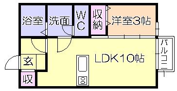 ｸﾞﾗﾝﾄﾞｿﾚｰﾕ東合川（101） 間取り図画像