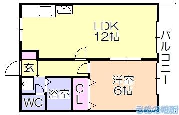 ﾌﾘｰﾃﾞＡ（102） 間取り図画像