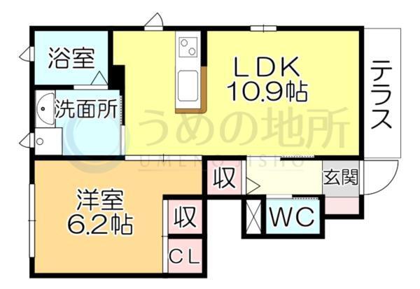 かぐや姫ﾊﾟｰｸA（101） 間取り図画像