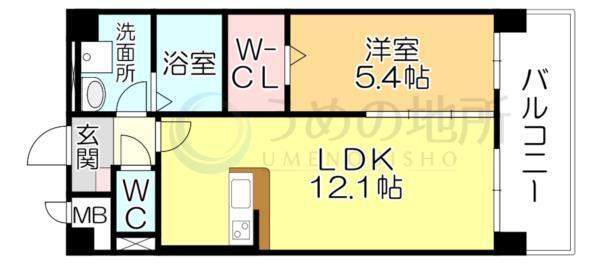 ｶｻｸﾞﾗﾝﾃﾞ本町（903） 間取り図画像