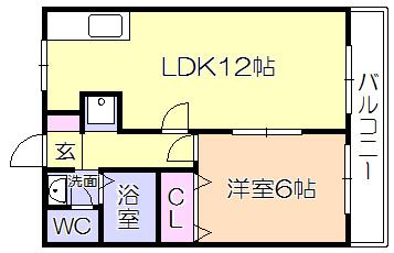 ﾌﾘｰﾃﾞＢ（202） 間取り図画像