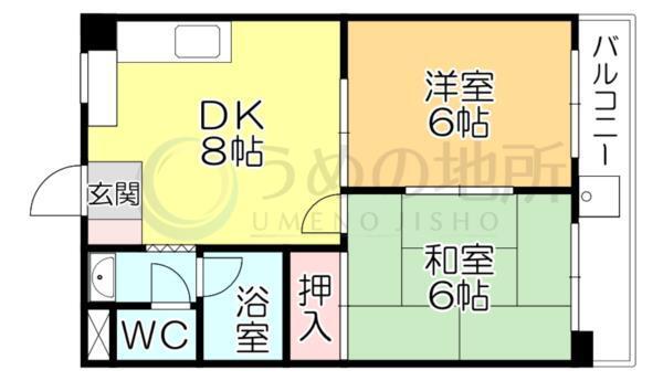 ﾌｪﾆｯｸｽ久留米（406） 間取り図画像