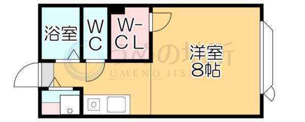 ｱｳﾞｪﾆｰﾙ御井（1C） 間取り図画像
