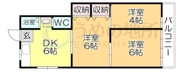 ｼﾃｨｺｰﾎﾟ堤（302） 間取り図画像