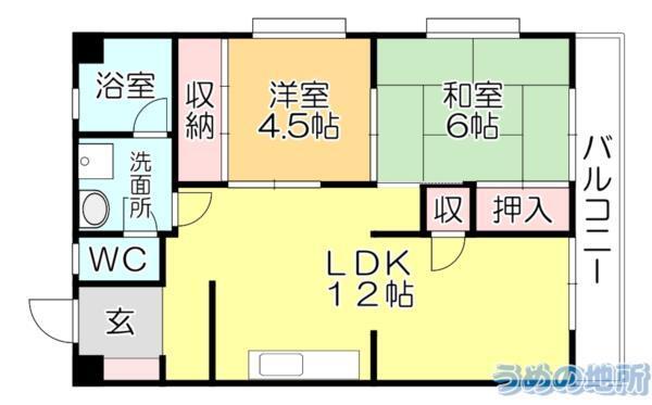 大石ﾘﾊﾞｰｻｲﾄﾞﾋﾞﾙ（205） 間取り図画像