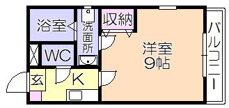 ﾘﾌﾞﾚｱ久留米駅前B棟（201） 間取り図画像