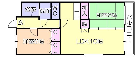 ﾊｲﾂｻﾝﾘﾊﾞｰV（305） 間取り図画像