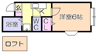 ﾊﾟﾝｼｵﾝﾋﾞﾗD棟（103） 間取り図画像