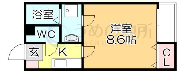 ﾘﾌﾞﾚｱ南久留米駅前（201） 間取り図画像