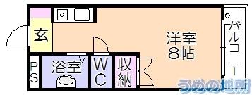 厚花ﾋﾞﾙ（302） 間取り図画像
