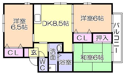 ｾｼﾞｭ-ﾙ森A（202） 間取り図画像