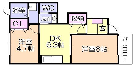ﾋﾞｸﾄﾘｱ壱番館（102） 間取り図画像