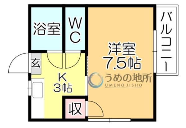 ｾﾝﾁｭﾘｰ山川（202） 間取り図画像