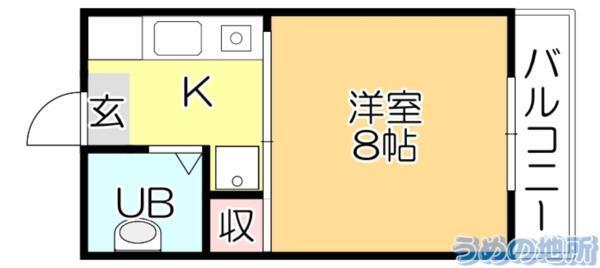 ﾗ･ｸﾞﾗﾝ･ﾘｳﾞｨｴｰﾙ（205） 間取り図画像