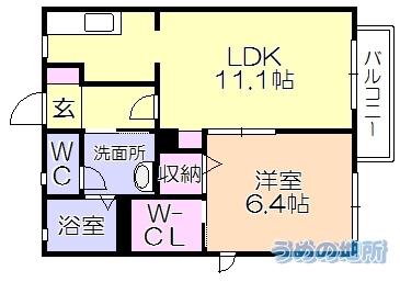 ﾙｰﾝﾙﾃﾞｨｰII（203） 間取り図画像
