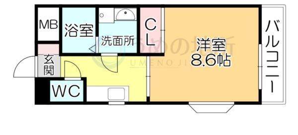 ｾｶﾝﾄﾞｷｬﾋﾞﾝ（201） 間取り図画像