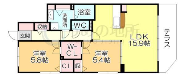 ｻﾆｰｺｰﾄ津福（101） 間取り図画像