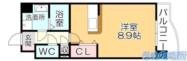ﾌｫｰｳｨﾙｽﾞｺｰﾄ（602） 間取り図画像