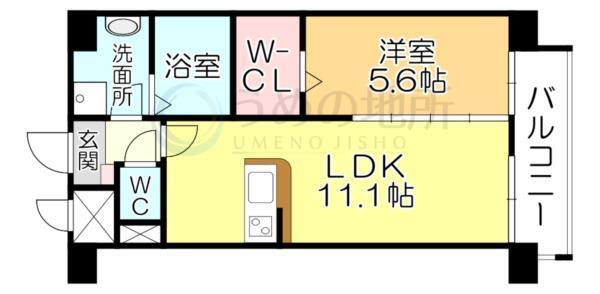 ﾗﾌﾚｼｰｻ医大通り（302） 間取り図画像