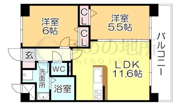 ｶｻｸﾞﾗﾝﾃﾞ本町（1005） 間取り図画像