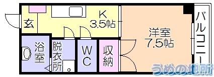 丸善ｲﾝﾀｰﾋﾞﾙ（302） 間取り図画像