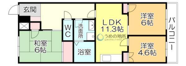 ﾘﾊﾞｰｺｰﾎﾟ（202） 間取り図画像