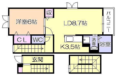 ﾘｳﾞｨｴｰﾙ（301） 間取り図画像