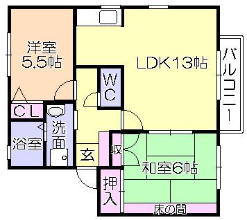 ﾐｰﾂﾊｵｽKII（201） 間取り図画像
