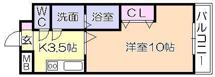 ﾗ･ｴｽﾍﾟﾗﾝｻ（406） 間取り図画像