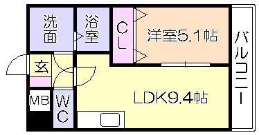ﾌﾟﾛｽﾍﾟｰﾙSII（405） 間取り図画像