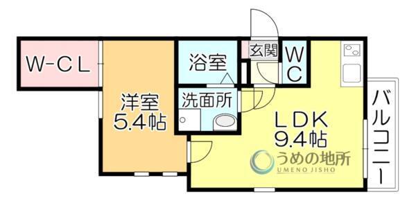 ｱﾍﾞﾆｰﾙ津福本町（201） 間取り図画像