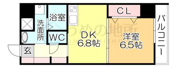 ﾌﾟﾚｲｽ久留米中央（507） 間取り図画像
