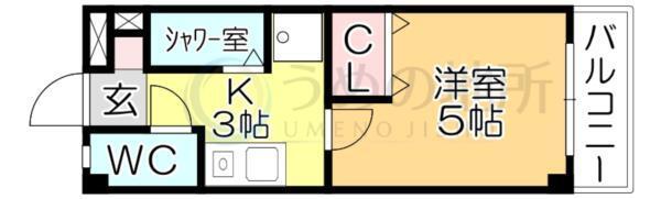 ﾗﾌｨﾈB（305） 間取り図画像