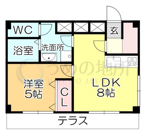 ﾗﾌｨﾈA（201） 間取り図画像