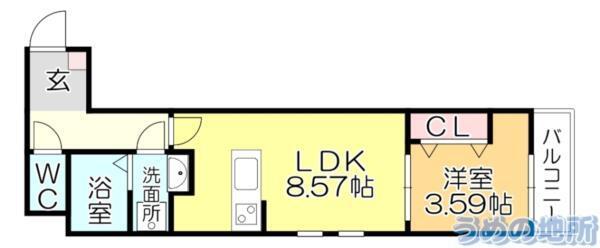 Rassure N・K（ﾗｼｭﾚｴﾇｹｲ）（102） 間取り図画像